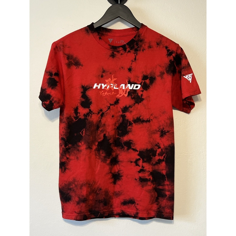 Hypland Yasuke Tie Dye T Shirt Red Anime Streetwear Size S Flying Lotus